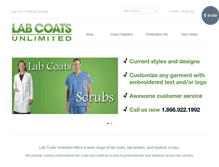 Tablet Screenshot of labcoatsunlimited.com